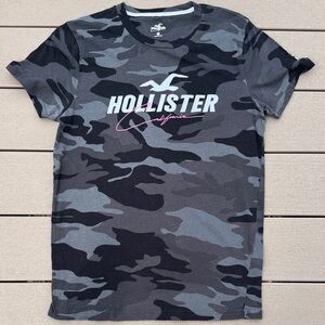 Hollister Camouflage Tee - Black and Gray